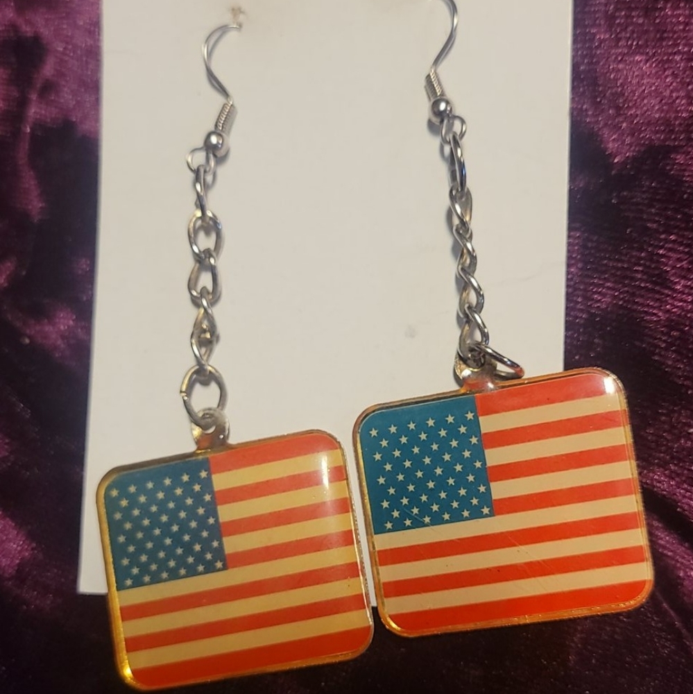 American Flag Earrings